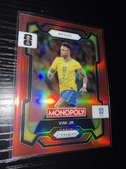 Vini Jr. 2026 Panini Prizm Monopoly FIFA World Cup Red Prizms #14 Brazil