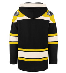 Boston Bruins &rsquo;47 Brand Black Superior Lacer Pullover Hoodie
