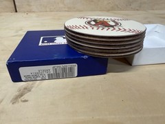 VINTAGE – CALIFORNIA ANGELS MLB – COASTERS SET OF 6, – 4¼ » Diameter