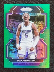 De&rsquo;Aaron Fox 2021-22 Panini Prizm Green #148 Kings