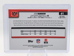 2025 Topps Chrome Football Joe Burrow #61 Red White & Blue