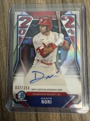 2024 Bowman Draft Dante Nori Class of 2024 Auto /250 C24-DN Phillies 1st Round