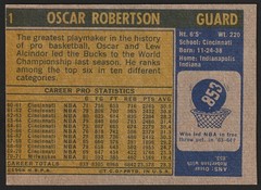 Oscar Robertson 1971-72 Topps #1 Milwaukee Bucks (VG/EX) 🔥