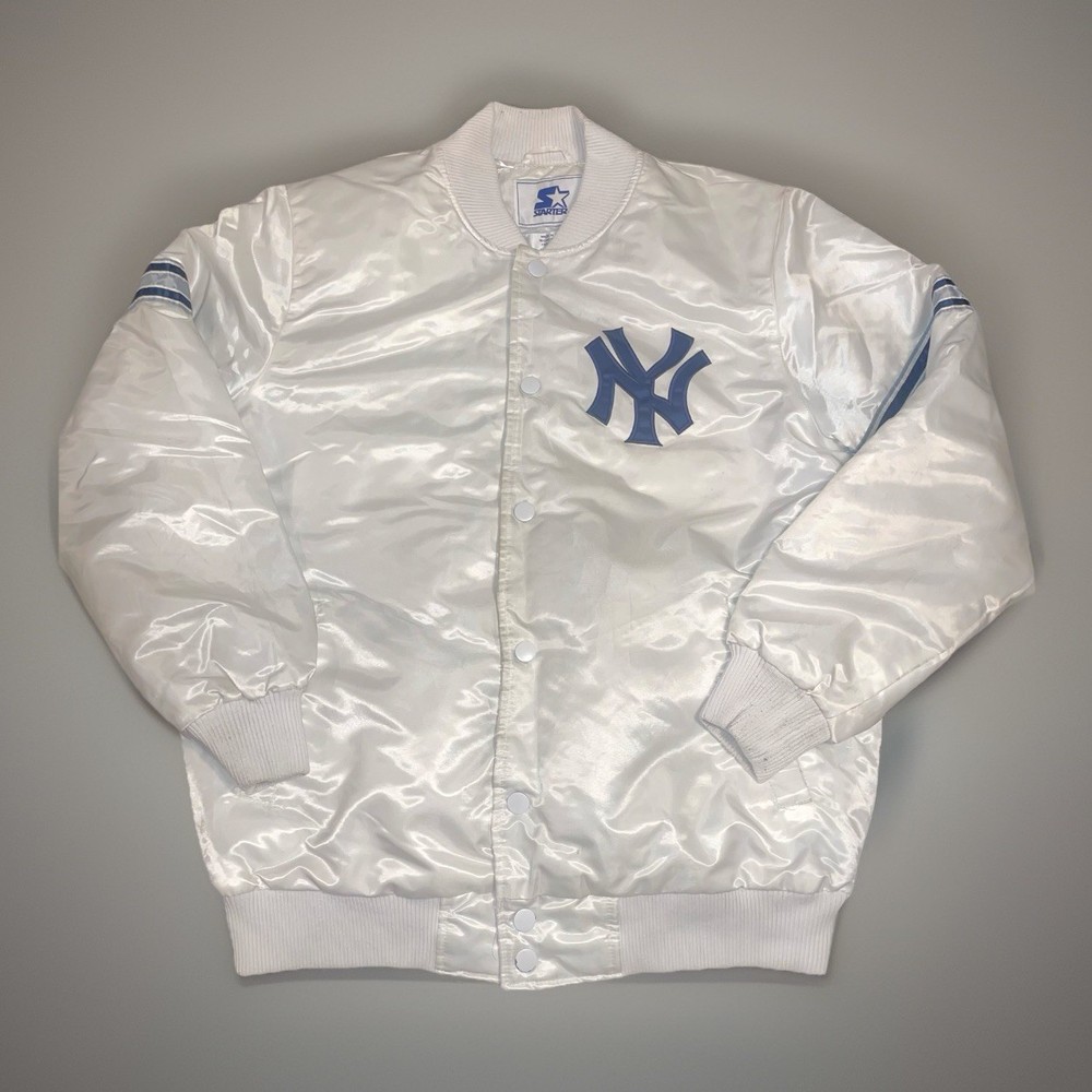 Vintage New York Yankees Starter Power Forward Full Snap Satin Jacket – Large