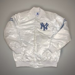Vintage New York Yankees Starter Power Forward Full Snap Satin Jacket – Large