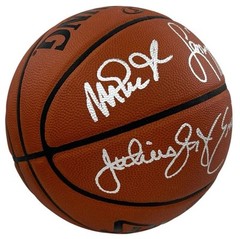 Larry Bird Magic Julius Erving Signed Official Spalding NBA Basketball BAS/JSA