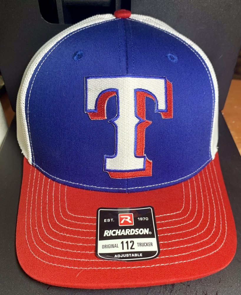 Texas Rangers MLB Richardson 112 Snapback Trucker Hat Red/ White/blue