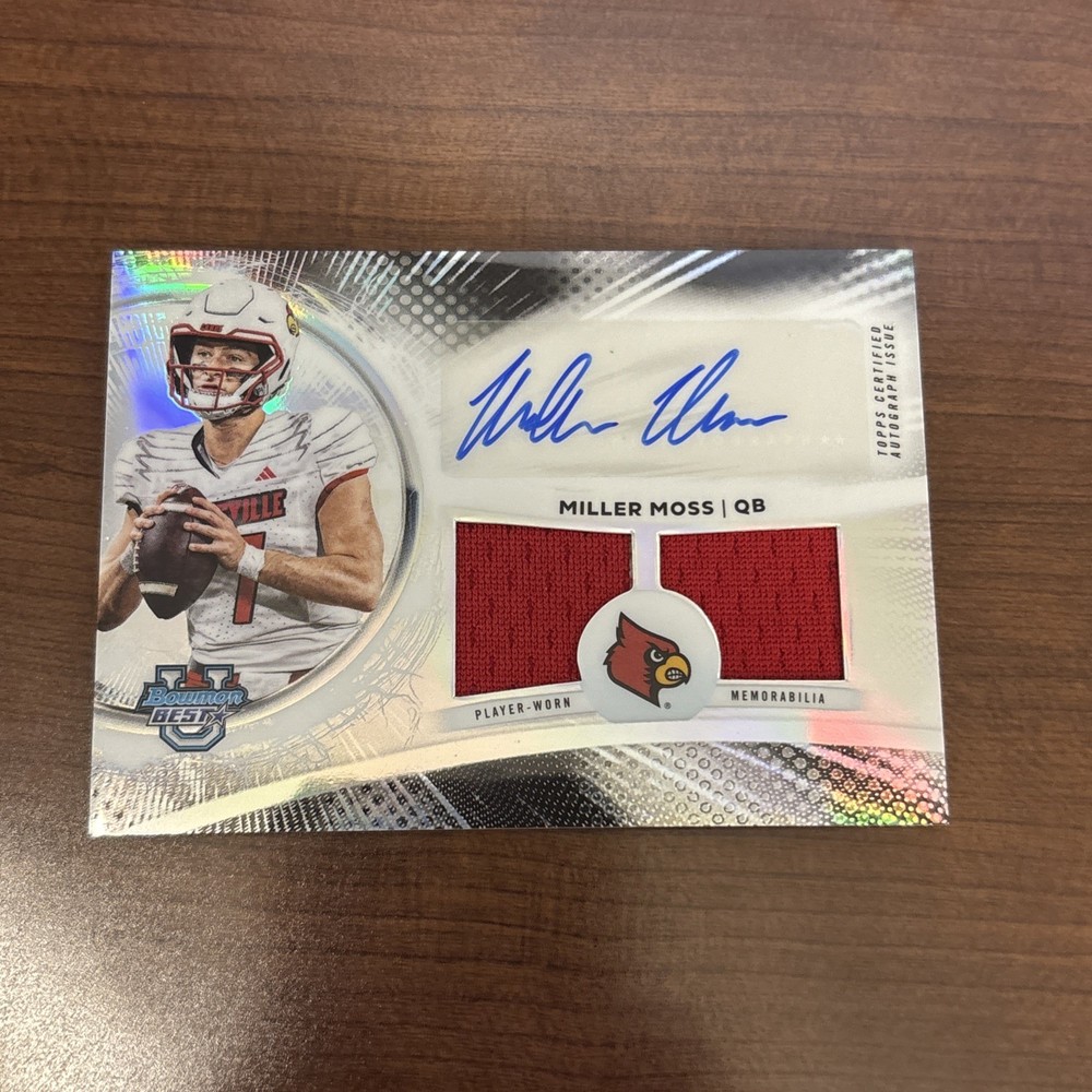Miller Moss 2025 Bowman Best U Prospect Dual Patch Auto