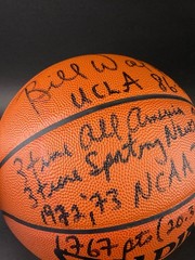 Bill Walton Signed Basketball College Career Statistics UCLA with JSA COA