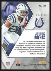 2023 Panini Phoenix #162 Julius Brents Purple Seismic #/125 SN,RC