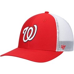 Men&rsquo;s &rsquo;47 Red/White Washington Nationals Primary Logo Trucker Snapback Hat