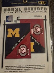 House Divided Ohio State Vs Michigan 13 × 18 Garden Flag Kit. New In Package