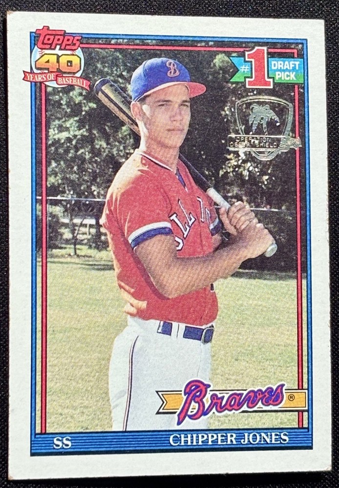 1991 Topps – Chipper Jones #333 Operation Desert Shield (RC)