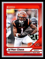 Ja&rsquo;Marr Chase Cincinnati Bengals 2024 Donruss #95 Press Proof Red