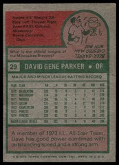 1975 Topps Dave Parker #29 Pittsburgh Pirates – Very Good
