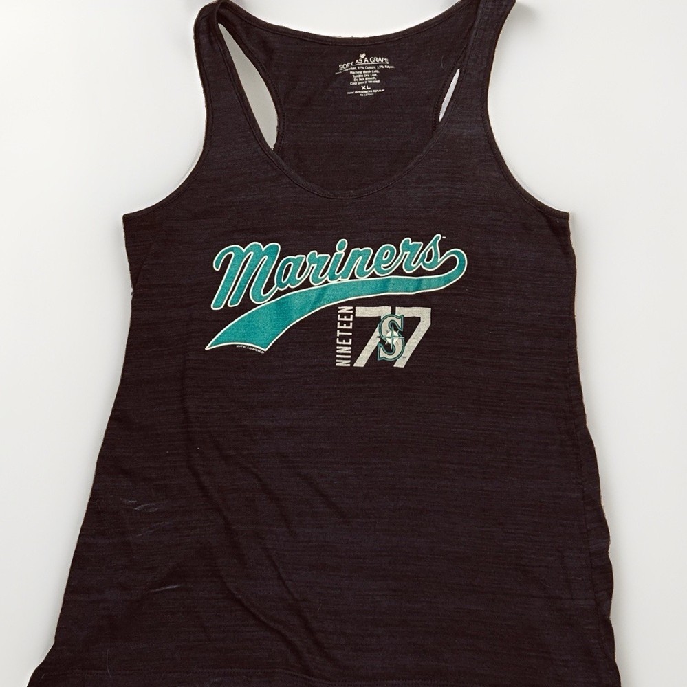 Seattle Mariners Women&rsquo;s XL Tank Top Navy Blue And Teal Soft As A Grape Brand