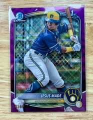 2025 Bowman – Chrome Prospects Jesus Made #BCP-50 Fuchsia Wave Refractor /199…