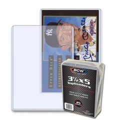 25 BCW Topload Holders For Trading / Index Card Photo 3 1/2 x 5 Clear Semi Rigid