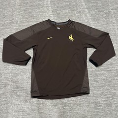 Wyoming Cowboys Jacket Mens Small Brown NCAA Football Nike Pullover UW Pokes