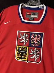 Vintage IIHF Czech Republic National Nike Ice Hockey Jersey Mens XL Red White