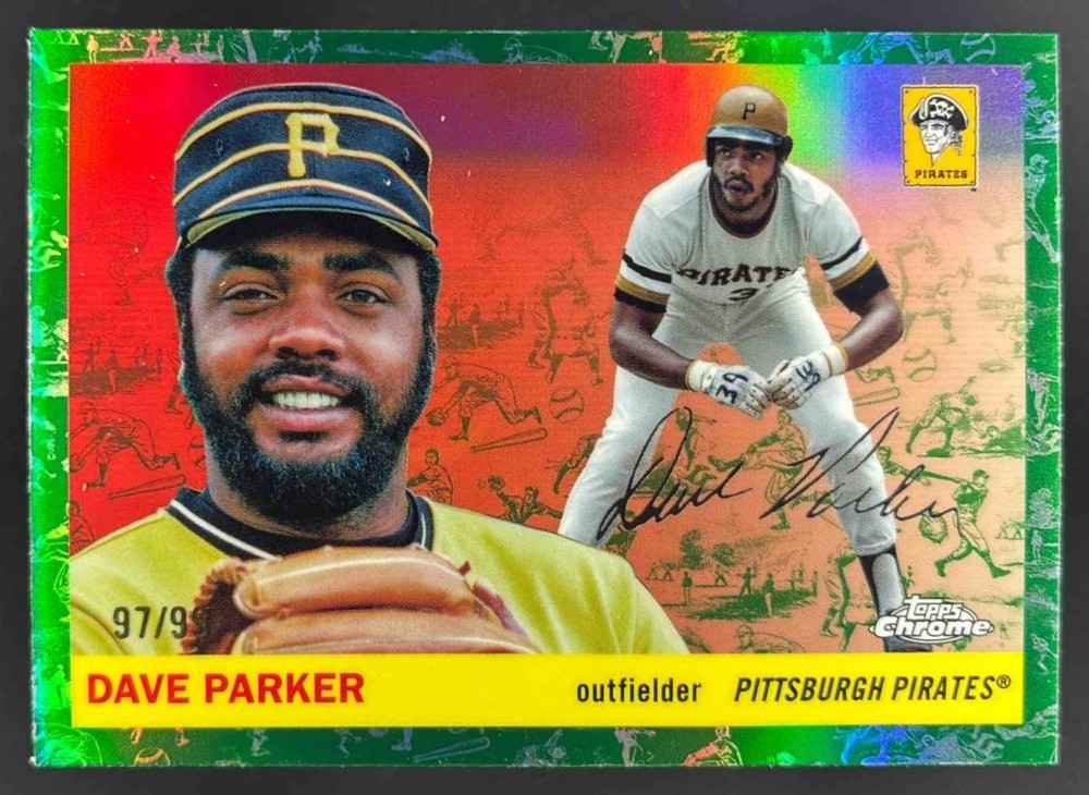 2025 Topps Chrome Platinum Dave Parker Green Vibrations /99 #240 Pirates