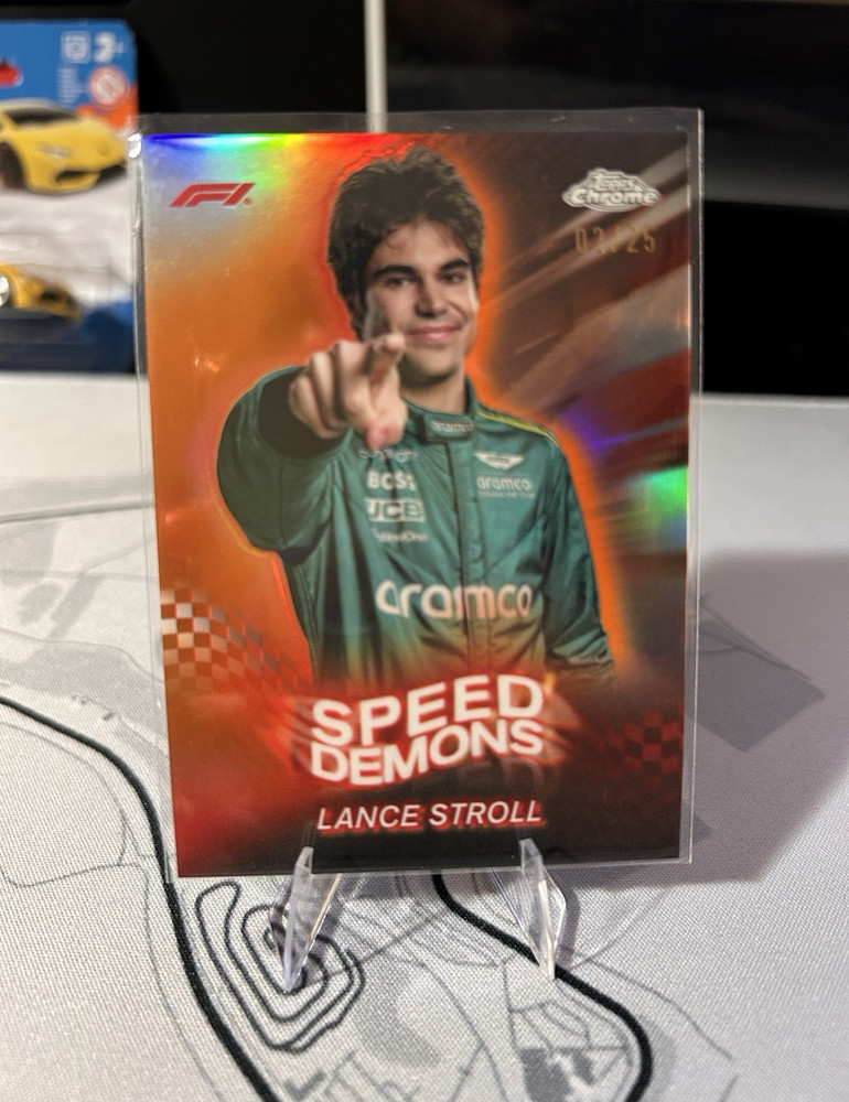 Topps 2024 Chrome Formula 1 Speed Demons SD-12 Lance Stroll Orange /25