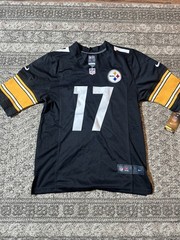 Nike OnField Pittsburgh Steelers Nike Jersey Mike Wallace #17 Black Men Size S