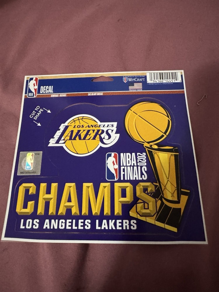 Los Angeles Lakers 2020 NBA Finals Champions 5×7” Perfect Cut Decal LICENSED