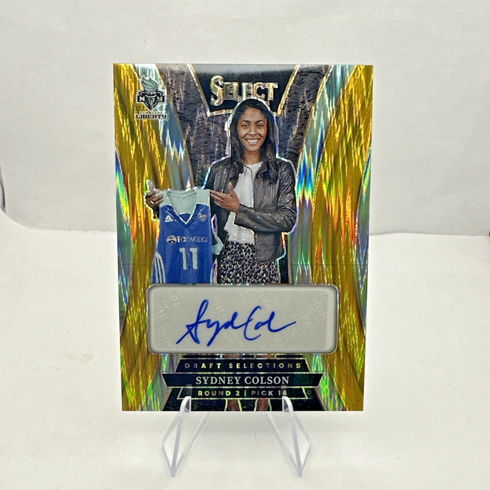 2025 Select WNBA SYDNEY COLSON AUTOGRAPH/AUTO DRAFT GOLD SHIMMER LIBERTY 04/10