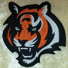 Cincinnati Bengals Tiger 3.5&Prime; Iron On Embroidered Patch ~USA Seller!