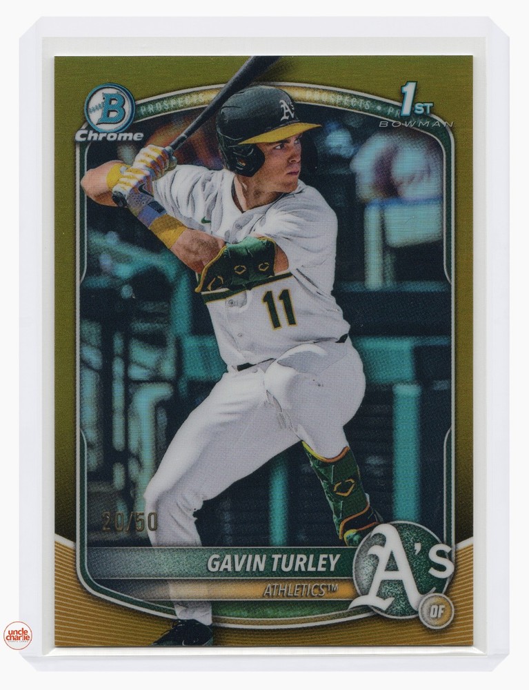 2025 Bowman Chrome Draft Gavin Turley True Gold Refractor 1st #BDC-28 20/50