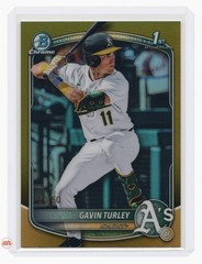 2025 Bowman Chrome Draft Gavin Turley True Gold Refractor 1st #BDC-28 20/50