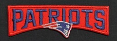 Patriots Logo Embroidered Iron On Patch 4&Prime; x 1.25&Prime; Rare