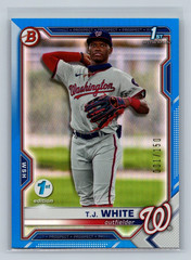T.J. White 2021 Bowman Draft 1st Edition Paper Sky Blue /150 #BD-157 Nationals