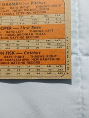 1972 Topps Carlton Fisk, Cecil Cooper #79 Rookie VG-EX No wrinkles or creases.