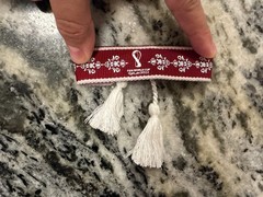 Official FIFA World Cup Qatar 2022 Woven Bracelet Tassel Souvenir Wristband