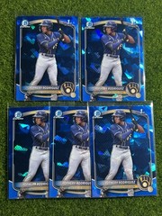 2025 Bowman Sapphire Yophery Rodriguez Lot (5) #BCP-36 1st Brewers Prospect