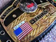 NWA DOMED GLOBE WORLD HEAVYWEIGHT CHAMPIONSHIP BELT ADULT SIZE 4MM ZINC