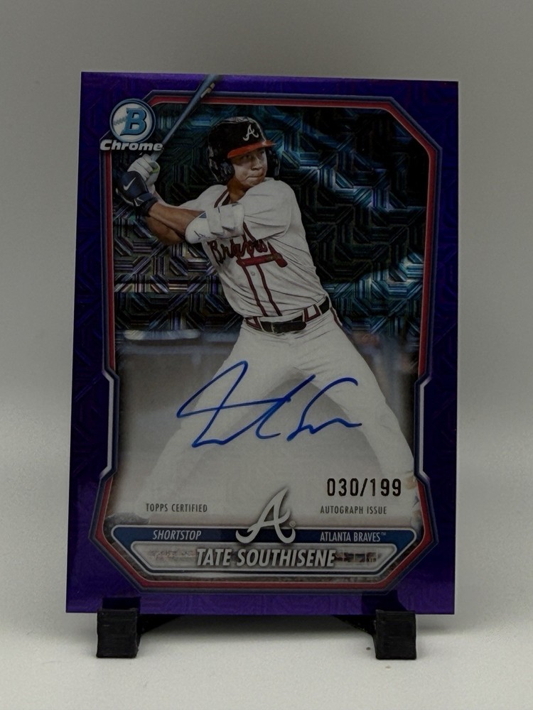 2026 Bowman Chrome TATE SOUTHISENE Purple Mojo /150 On Card Auto BMA-TS BRAVES