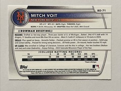 2025 1st Bowman Draft – Mitch Voit #BD-71 New York Mets