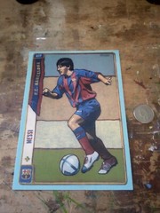 Soccer Art Card Reprint of Lionel Messi 2004 Mundi Crome Rookie Card, 5×7 inches