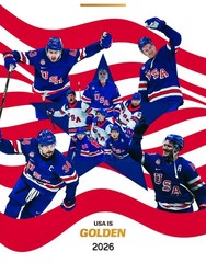 2026 U.S. MENS HOCKEY TEAM OLYMPIC GOLD MEDAL CHAMPIONS 12X15 PLAQUE