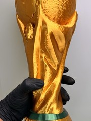Full Size World Cup Trophy Replica 14.5” Gold Soccer Fan Collectible Printer3D