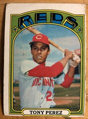 1972 Topps Tony Perez Baseball Card 80 Reds HOF Low-Grade Bad Corners Edges Poor