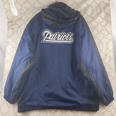 NFL New England Patriots Hooded Jacket Navy Black Mens Medium L04280-PAT