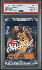 2025 Topps Chrome Magic Johnson Serenity Auto PSA 10 Auto 10