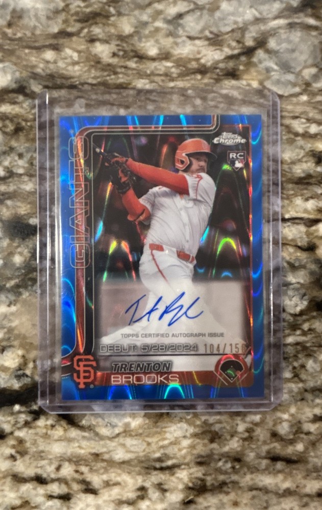 2025 Topps Chrome Update Series TRENTON BROOKS Rookie Auto Blue Refractor #/150