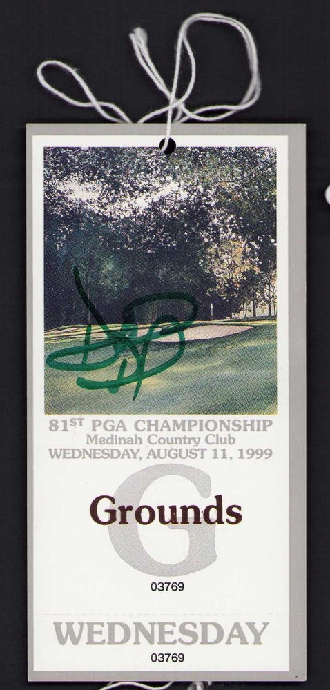 DAVID DUVAL SIGNED 1999 PGA CHAMPIONSHIP TICKET: MEDINAH (G69)