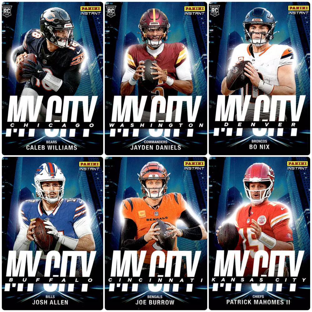 (32) 2024 Panini Instant Football – NFL MY CITY 1/587 SP – Complete Set – RC 🔥