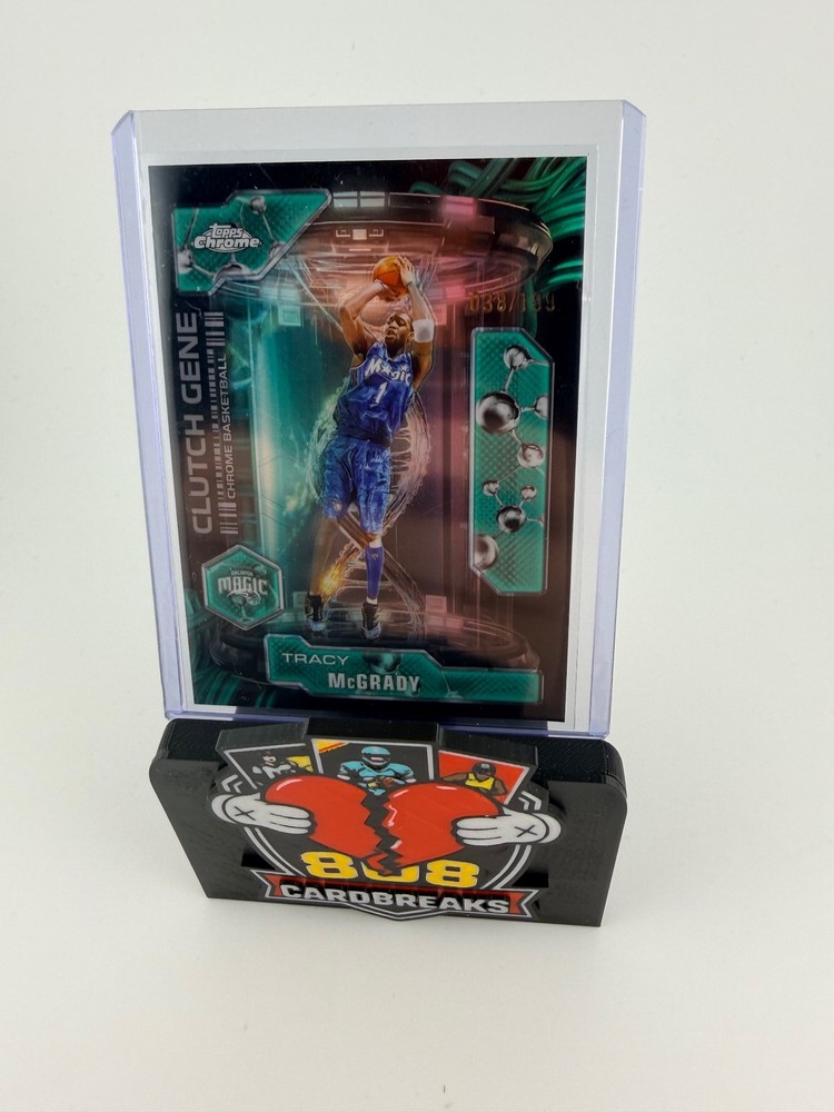 2025-26 Topps Chrome #CG-24 Tracy McGrady Clutch Gene Aqua Refractor 038/199